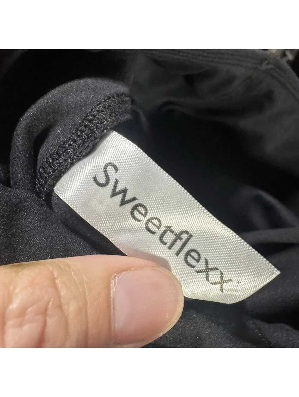 Sweetflexx leggings womens 2  black high rise ankle resistance band compression